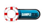 Life Buoy Icon with Sample Text